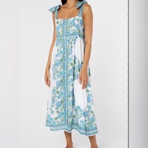 Juliet Dunn bow tie shoulder dress